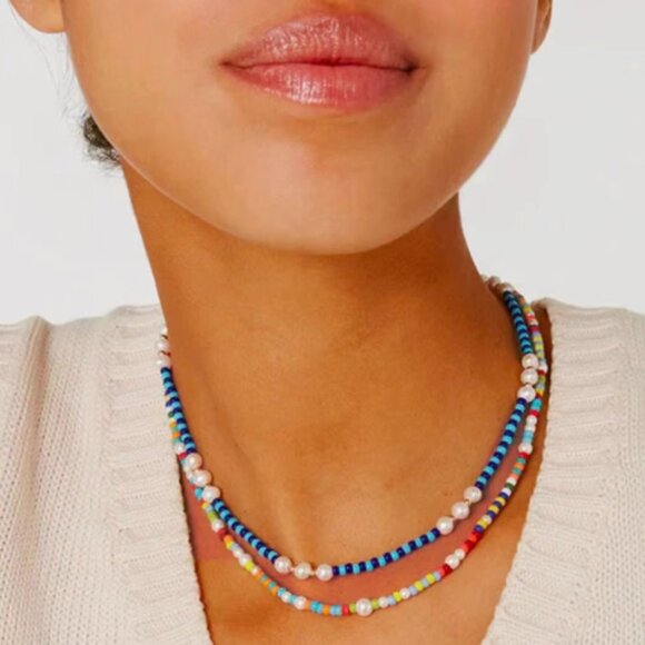 Roxanne Assoulin Sailor and Summer Beaded Necklace Set of 2
